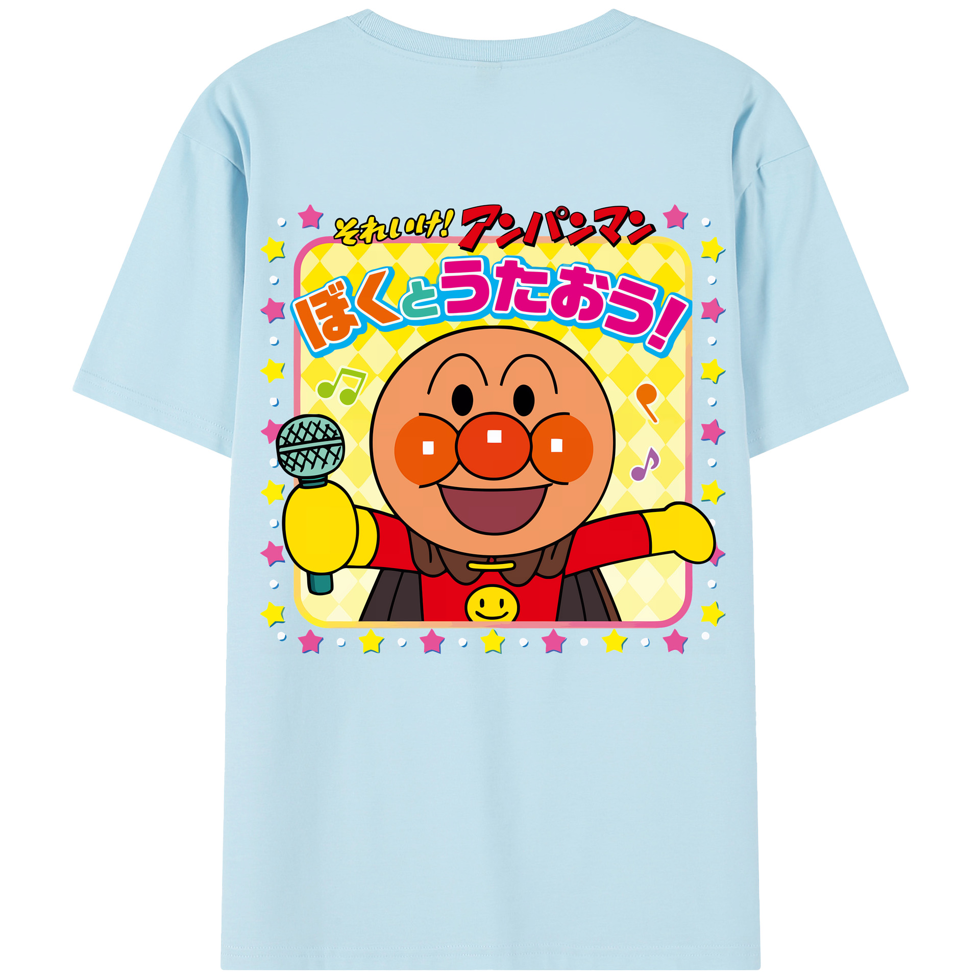 （画像用） アンパンマン Anpanman 綿100％半袖Tシャツ（背面プリント）
